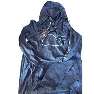 NEW Vineyard Vines Blue performance hooded shirt size 16